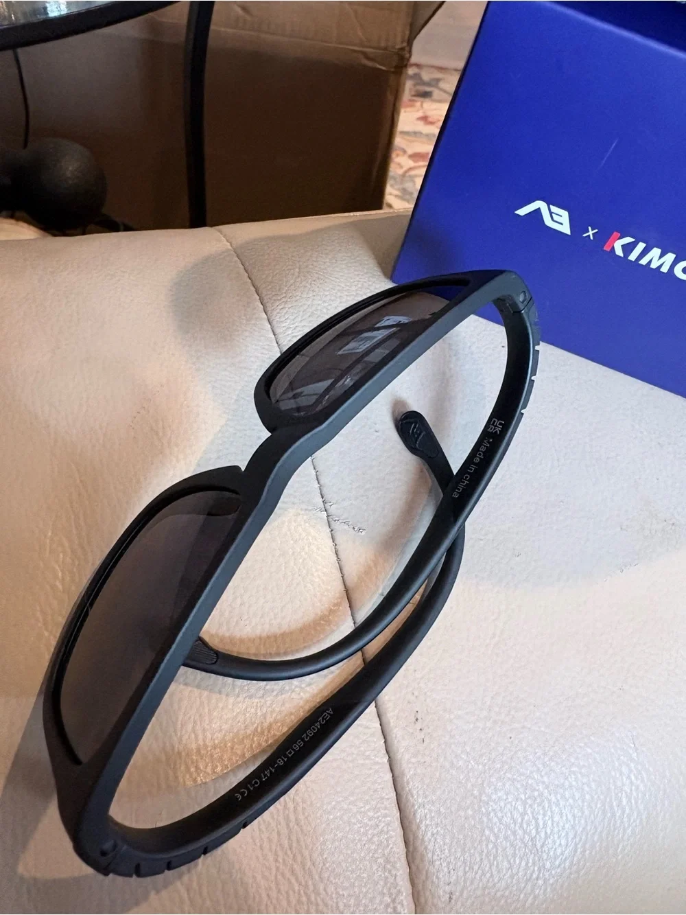 Kimorn Men’s Sunglasses — Black Frame with Smoke Lenses